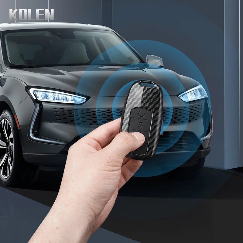 Car Key Cover Compatible with Chery OMODA 5 C5 Tiggo 7 8 Pro Max Tiggo 7 8 Plus Arrizo 5 Plus – Carbon Fiber Style
