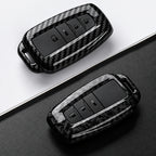 Car Key Cover Compatible with Toyota Prius Camry Corolla CHR C-HR RAV4 Land Cruiser Prado – Carbon Fiber Style