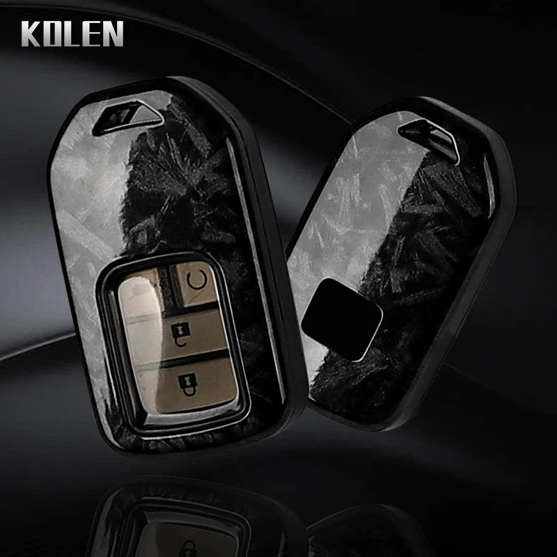Car Key Cover Compatible with Honda City Turbo Crider XRV 10th Civic Accord – Carbon Fiber Style