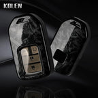 Car Key Cover Compatible with Honda City Turbo Crider XRV 10th Civic Accord – Carbon Fiber Style