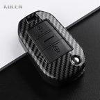 Car Key Cover Compatible with Peugeot 208 301 307 308 508 2008 3008 5008 Expert; Citroen C3 C4 C5 Cactus C6 C8 – Carbon Fiber Style
