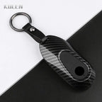 Car Key Cover Compatible with Mercedes-Benz C E S Class GLC GLB CLA CLS W223 W214 W206 X254 S400 S450 S480 – Carbon Fiber Style