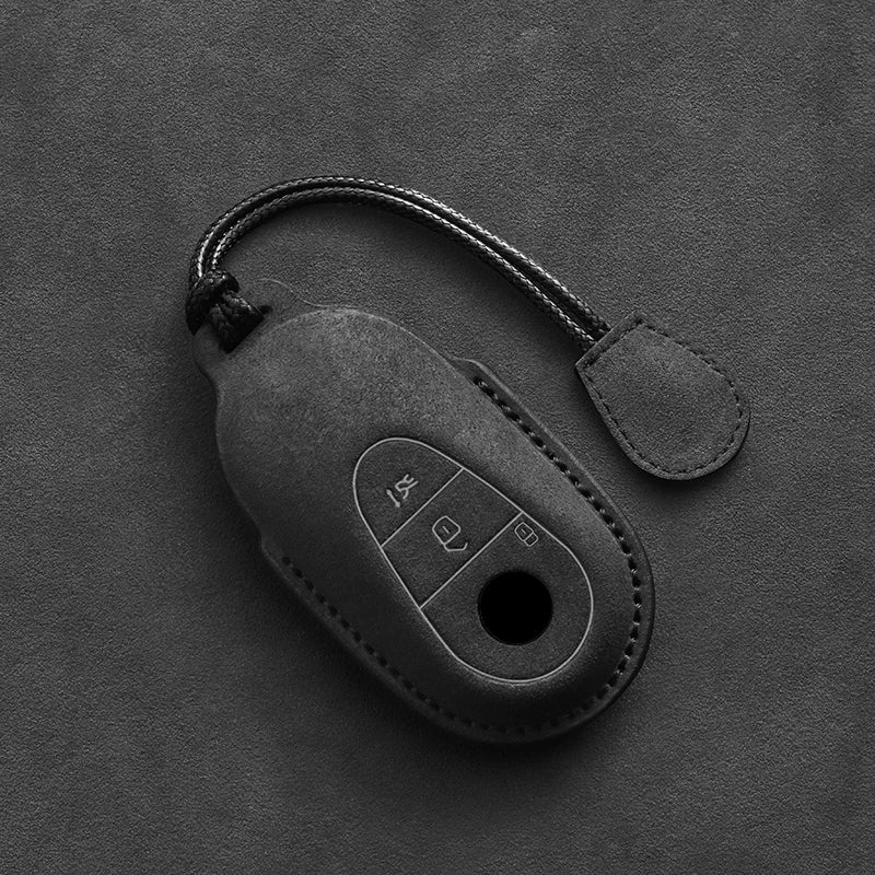 Suede Keyless Key Cover for Mercedes-Benz A-Class, B-Class, C-Class, E-Class, GLS, GLA, GLK, GLC, CLS, CLA, W204, W205, W212, W463, W176