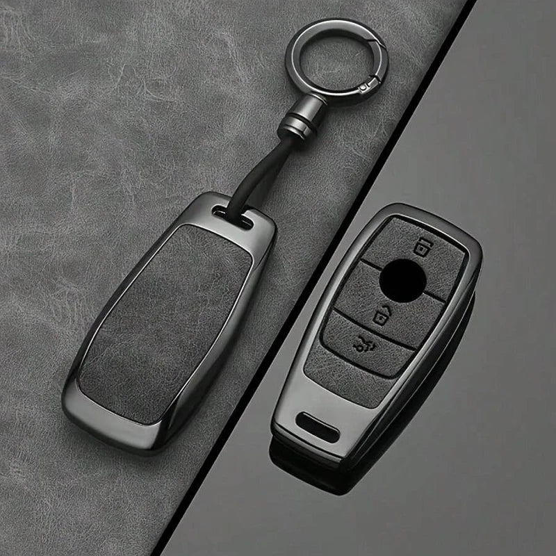 Alloy-Style Car Key Fob Cover for Mercedes-Benz A-Class, C-Class, E-Class, S-Class, G-Class, GLC, CLE, CLA, GLB, GLS & AMG – W177, W205, W213, W222, X167