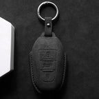 Suede Car Key Fob Cover Compatible with Citroen C1, C2, C4, Cactus, C6, C8, C3-XR, Picasso, Grand