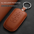 Leather Smart Car Key Cover Compatible with Chery Jaecoo J7, J6, J8; Tiggo 7/8 Pro Max; Omoda 5, C5; Tiggo 7/8 Pro Plus; Arrizo 5 Plus