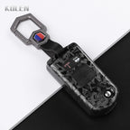 Flip Key Cover Compatible with Mazda 2 3 5 6 8 CX7 CX-7 CX5 CX-5 CX9 CX-9 MX5 MX-5 M6 RX8 RX-8 – 2/3/4 Buttons – Carbon Fiber Style
