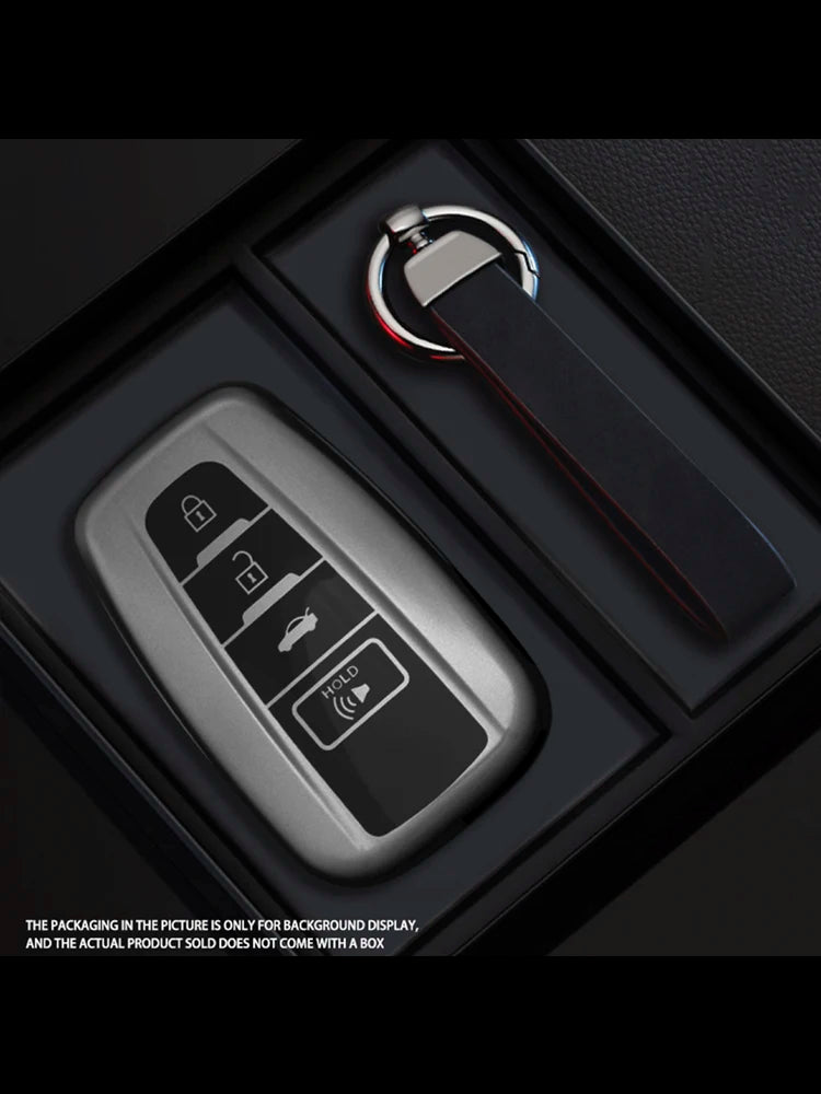 Black Warrior-Style TPU Car Key Fob Cover for Toyota Camry, RAV4, Highlander, Avalon, C-HR, Prius, Corolla & GT86