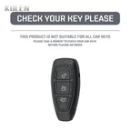 Car Key Cover Compatible with Ford Focus 3 4 ST Mondeo MK3 MK4 Fiesta Fusion Kuga – Carbon Fiber Style