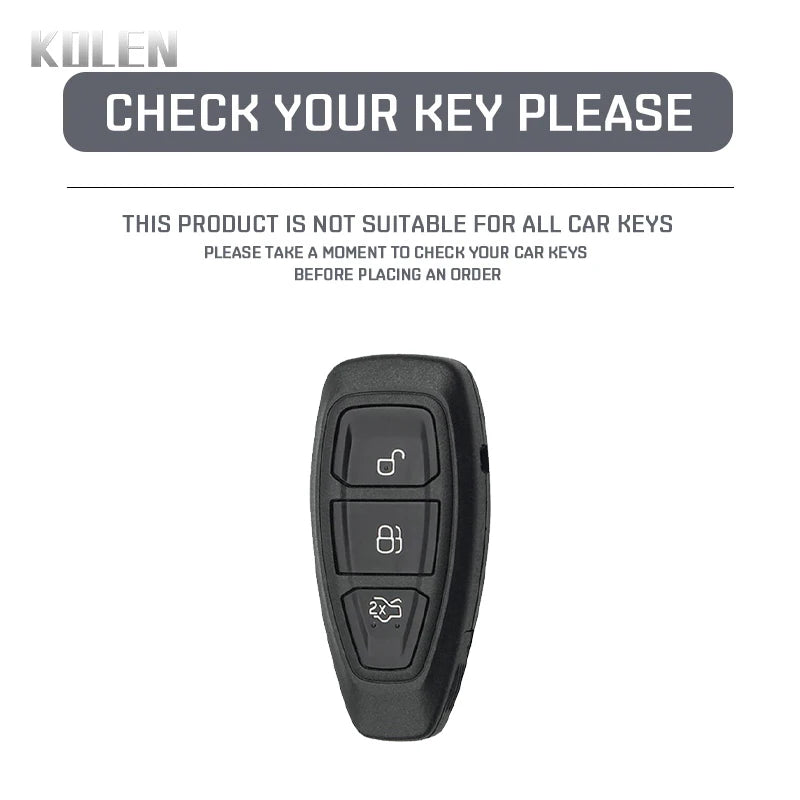 Car Key Cover Compatible with Ford Focus 3 4 ST Mondeo MK3 MK4 Fiesta Fusion Kuga – Carbon Fiber Style