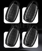 Car Key Cover Compatible with Hyundai i30 ix25 Elantra Kona Solaris Azera Grandeur IG TM Accent Santa Fe – Carbon Fiber Style