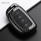 Car Key Cover Compatible with Hyundai Tucson Santa Fe Rena Sonata Elantra Creta ix35 ix45 i10 i30 i40 – Carbon Fiber Style