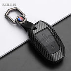 Car Key Cover Compatible with Peugeot 2008 3008 4008 5008 308 408 508; Citroen C1 C2 C4 C6 C3-XR Picasso Grand DS3 DS5 – Carbon Fiber Style