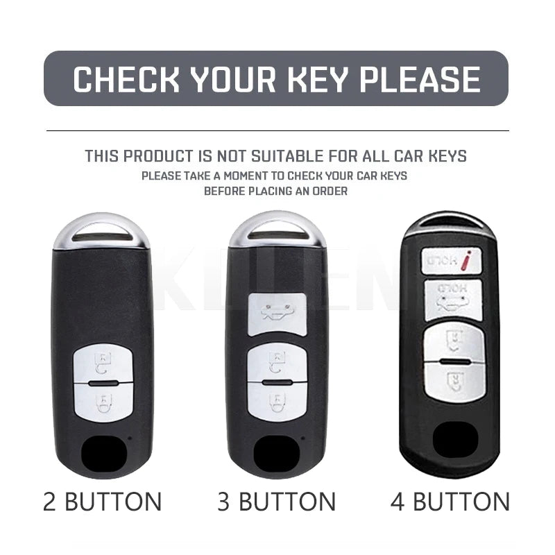 Car Key Cover Compatible with Mazda 2 3 6 Demio Atenza Axela CX-5 CX5 CX-3 CX7 CX-9 3 4 CX30 2016 2017 2018 2019 – Carbon Fiber Style