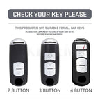 Car Key Cover Compatible with Mazda 2 3 6 Demio Atenza Axela CX-5 CX5 CX-3 CX7 CX-9 3 4 CX30 2016 2017 2018 2019 – Carbon Fiber Style