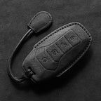 Suede Keyless Car Key Cover Compatible with BYD Song Plus, Atto 3, Han EV, Yuan, Tang DM, 2018, Qin, Seal, Dolphin, E2