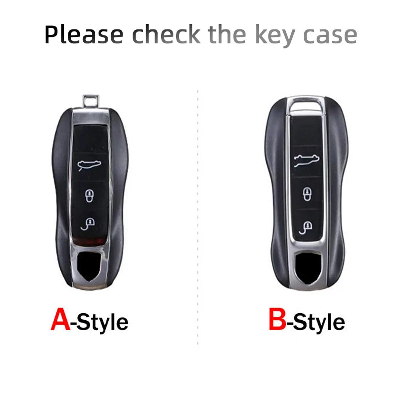 Suede Car Key Cover Compatible with Porsche Panamera, Spyder, Carrera, Macan, Cayman, Cayenne, 911, 970, 981, 991