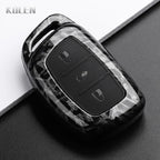 Car Key Cover Compatible with Hyundai Tucson Santa Fe Rena Sonata Elantra Creta ix35 ix45 i10 i30 i40 – Carbon Fiber Style