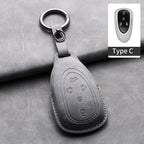 Leather Car Key Fob Cover Compatible with Great Wall GWM WEY Coffee01, Coffee02, WEY-X, WEY-S, WEY-GT, VV7 GT