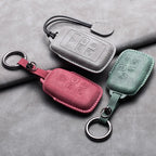 Leather Remote Key Fob Case Compatible with Land Rover Range Rover Sport, Evoque, Freelander