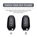 Car Key Cover Compatible with Peugeot 2008 3008 4008 5008 308 408 508; Citroen C1 C2 C4 C6 C3-XR Picasso Grand DS3 DS5 – Carbon Fiber Style