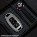 Black Warrior-Style TPU Car Key Fob Cover for Hyundai i30, ix25, Elantra, Kona, Solaris, Azera, Grandeur IG, Accent & Santa Fe TM