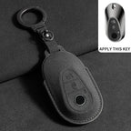 Suede Remote Key Fob Case Compatible with Mercedes-Benz E-Class, W213, W205, E200, E260, E300, E320, AMG, CLA, 2018, 2019, 2020