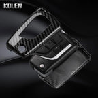 Car Key Cover Compatible with Toyota Camry RAV4 Fortuner Hilux Auris Corolla Avensis Verso Yaris Aygo; Scion tC – Carbon Fiber Style