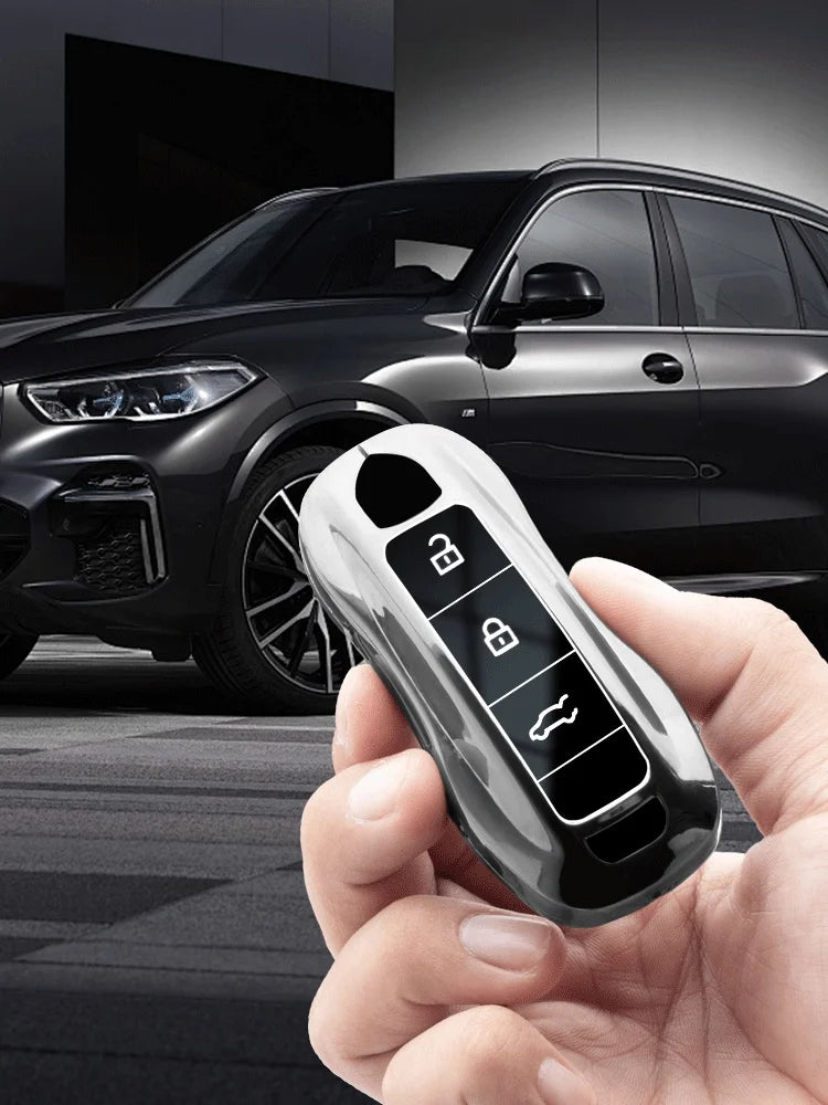 Zinc Alloy Car Key Fob Cover for Porsche Cayenne, 911, Lepin, Macan, Boxster, Panamera & 718 – 958, 996, 997, 944, 924, 971, 9YA