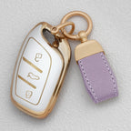 Quicksand Gold TPU Car Key Fob Cover for MG4 EV, HS, GT, ZS EV, ZX, MG5 & MG6; Roewe RX3, RX5, RX8, ERX5, i6 & i5 – 2023