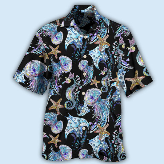 Sea Animals Ocean Hawaiian Shirt For Island Getaways, Outdoor Gatherings, And Comfortable Summer Wear