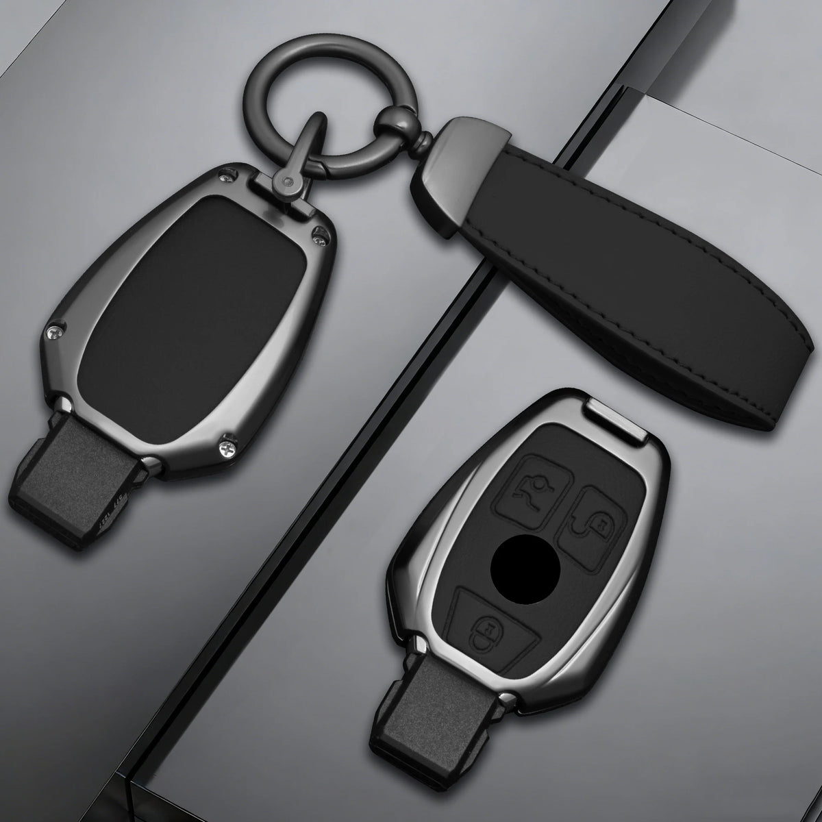 Alloy Car Key Fob Cover for Mercedes-Benz A-Class, B-Class, G-Class, R-Class, GLA & GLK – W176, W204, W251, W463