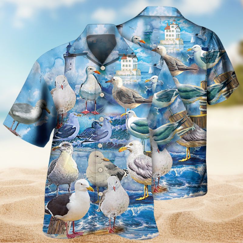 Seagull Stop Hawaiian Shirt For Beach Days, Summer Outings, And Thoughtful Gift Giving