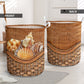 Seashells Rattan Texture Laundry Basket For Room Home Organizer