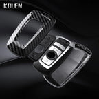 Car Key Cover Compatible with BMW 1 3 5 7 Series X1 X3 X4 X5 F10 F15 F16 F20 F30 F18 F25 M3 M4 – Carbon Fiber Style