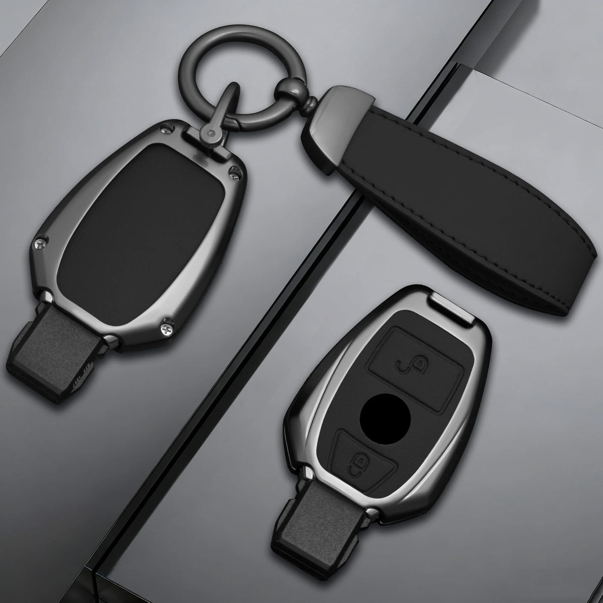 Alloy Car Key Fob Cover for Mercedes-Benz A-Class, B-Class, G-Class, R-Class, GLA & GLK – W176, W204, W251, W463