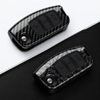 Car Key Cover Compatible with Ford B-Max C-Max Eco Sport Galaxy Fiesta Focus 2 Ecosport Kuga Escape Falcon – Carbon Fiber Style