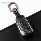Car Key Cover Compatible with Audi C6 R8 A1 A3 Q3 A4 A5 Q5 A6 S6 A7 B6 B7 B8 8P 8V 8L TT RS S Line – Carbon Fiber Style