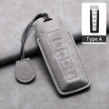 Leather Car Key Fob Cover Compatible with Great Wall GWM WEY Coffee01, Coffee02, WEY-X, WEY-S, WEY-GT, VV7 GT