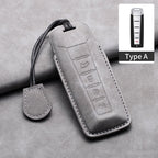 Leather Car Key Fob Cover Compatible with Great Wall GWM WEY Coffee01, Coffee02, WEY-X, WEY-S, WEY-GT, VV7 GT