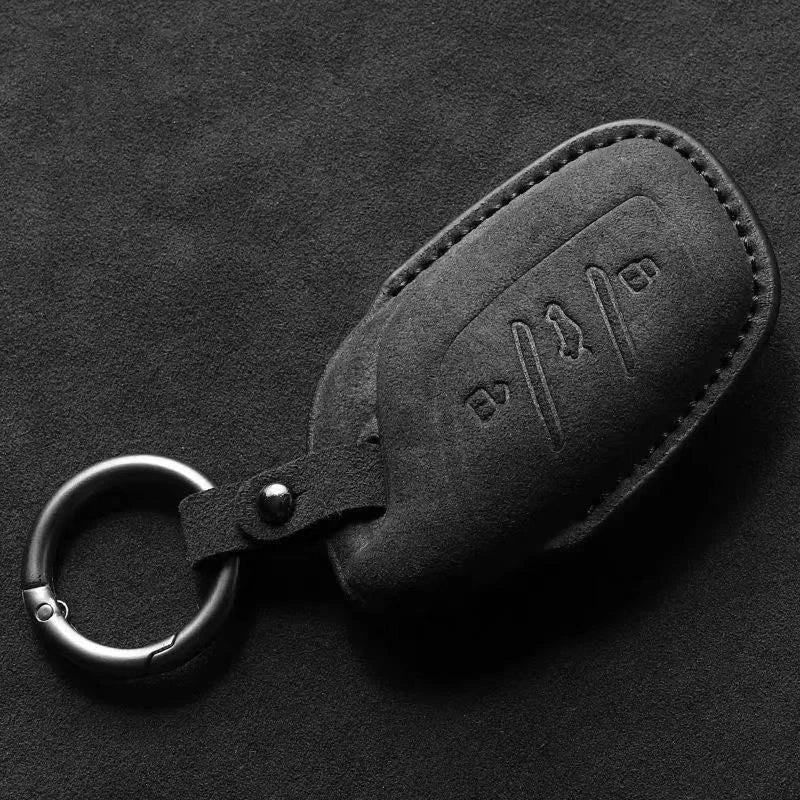 Suede Car Key Cover Compatible with MG 4, MG4 EV, HS, GT, ZS EV, ZX, MG5, MG6, 2023