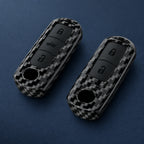 Car Key Cover Compatible with Mazda 2 3 5 6 BL BM GJ Atenza Axela Demio CX-3 CX3 CX-5 CX5 CX7 CX-9 CX8 – 4 Buttons – Carbon Fiber Style