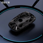 Car Key Cover Compatible with BMW 1 2 3 4 5 6 7 Series X1 X3 X4 X5 X6 X7 F10 F20 F30 G20 G30 G01 F15 F16 G02 G05 F34 – Carbon Fiber Style