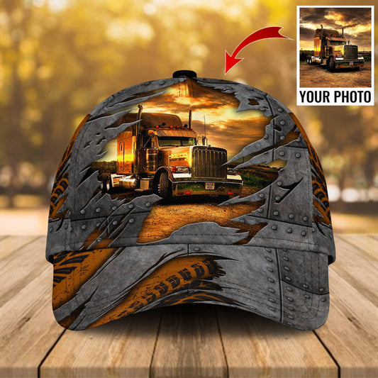 Semi Truck Custom Photo Classic Cap For Festivals Travel Adventures And Casual Gift Giving