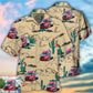 Semi Trailer Truck Desert Photo Hawaiian Shirt For Coastal Travel, Casual Events, And Comfortable Summer Wear