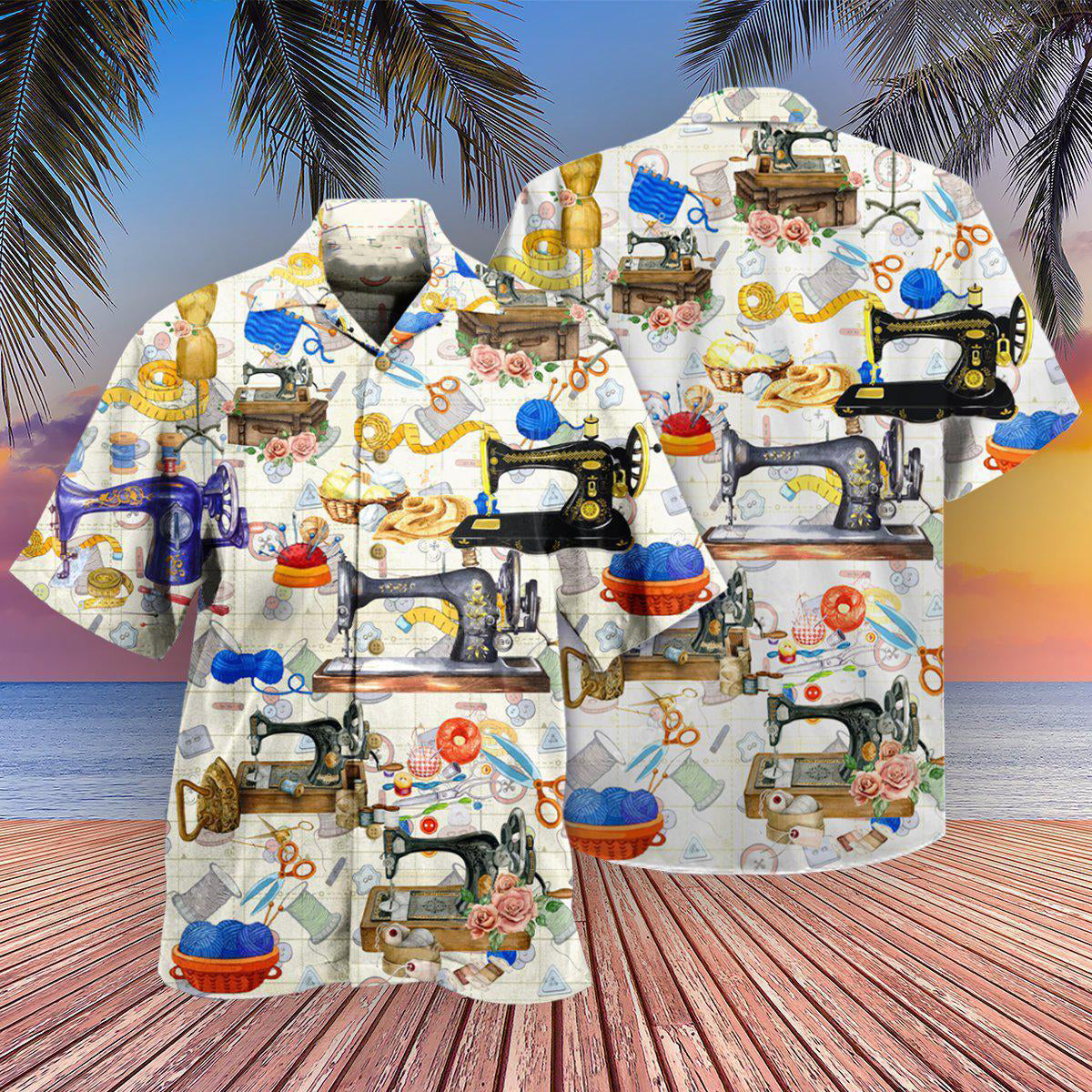 Sewing Fills Days Hawaiian Shirt For Coastal Adventures And Warm Weather Wear