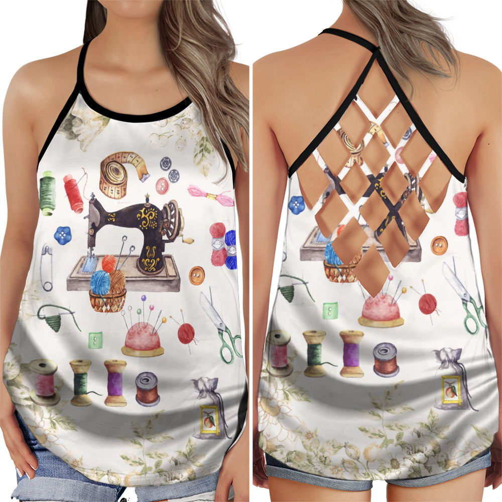 Sewing Is My Colorful Life Hollow Tank Top For Yoga Workouts And Casual Wear
