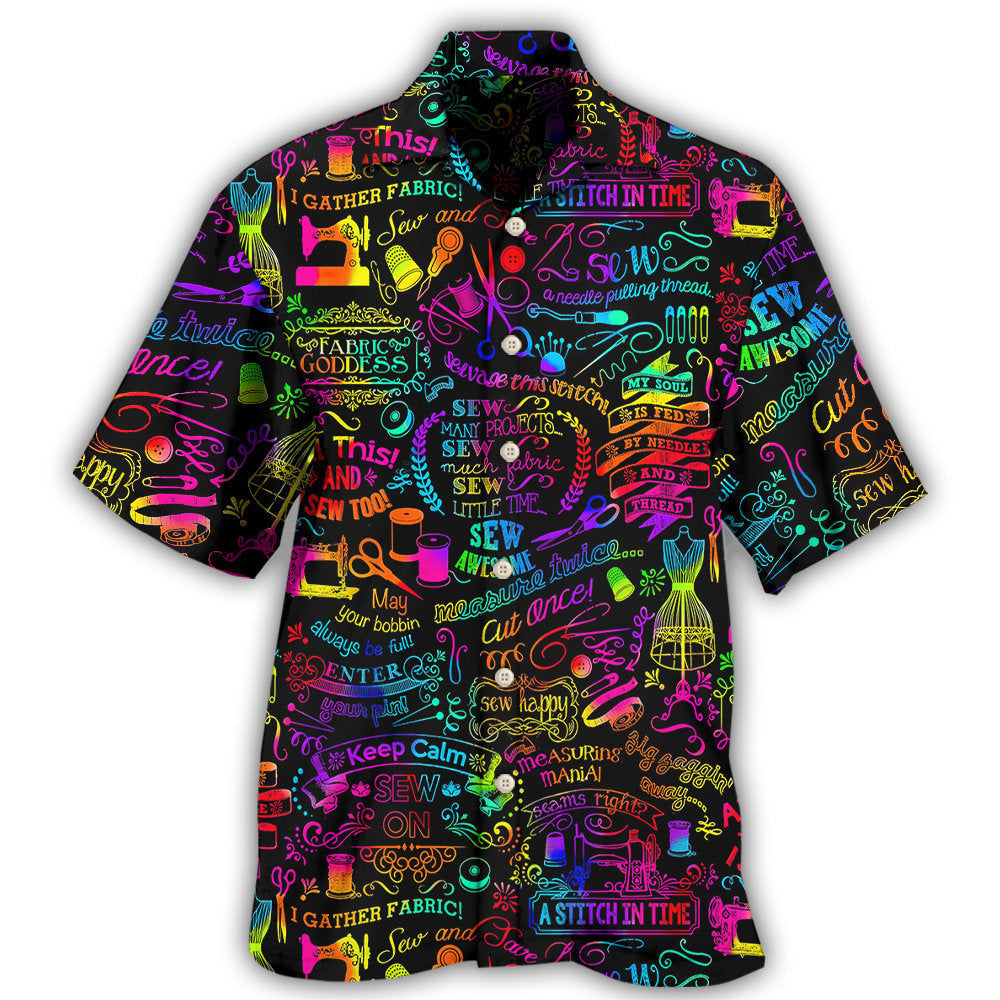 Sewing Inspirational Hawaiian Shirt For Hobby Lovers, Coastal Trips, And Relaxed Everyday Wear