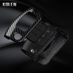 Car Key Cover Compatible with Ford B-Max C-Max Eco Sport Galaxy Fiesta Focus 2 Ecosport Kuga Escape Falcon – Carbon Fiber Style