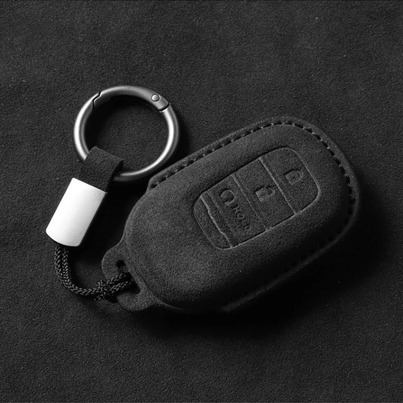 Suede Car Key Cover Compatible with Honda Civic, Accord, HR-V, CR-V (CRV), 2022, 2023 – 3/4 Buttons